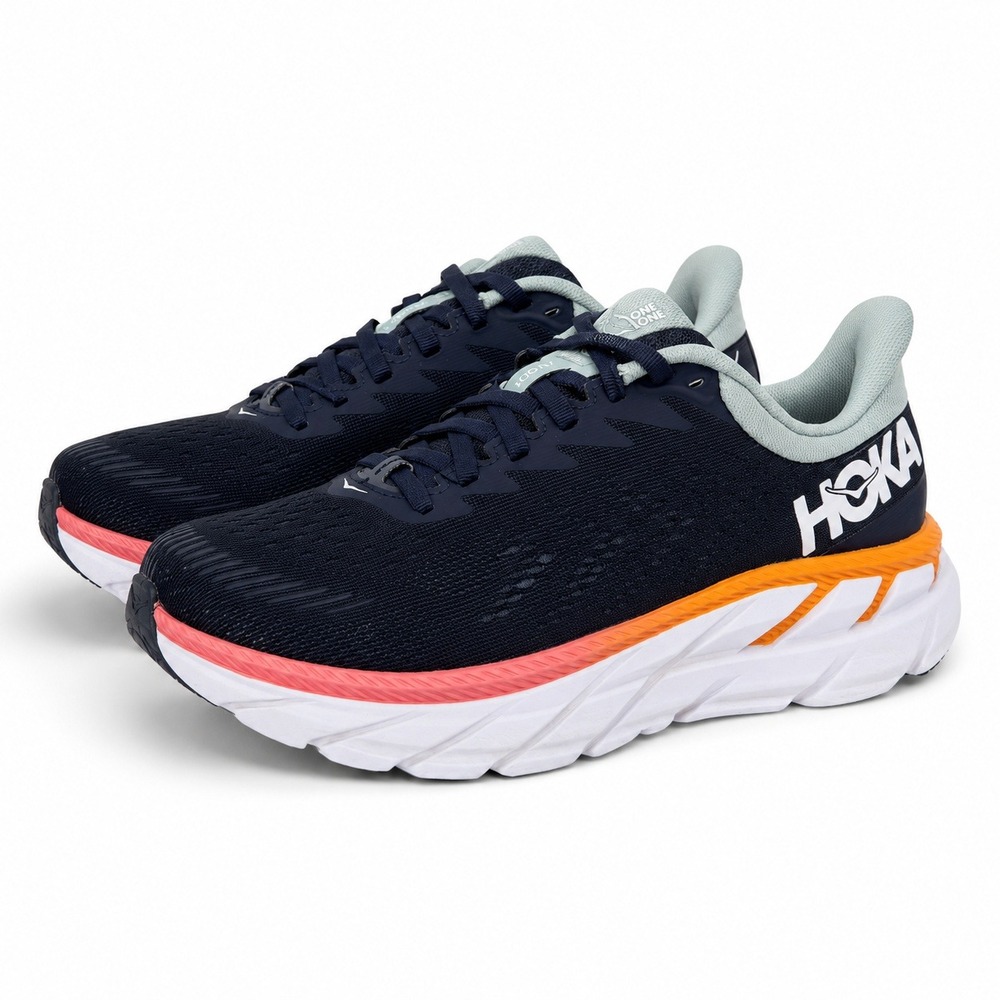 Hoka Women's Navy & Coral Running Shoes